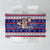 Custom American Samoa Christmas Tablecloth Samoan Coat of Arms and Cool Santa Ornament Style LT03 Blue - Polynesian Pride