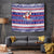 Custom American Samoa Christmas Tapestry Samoan Coat of Arms and Cool Santa Ornament Style LT03 Blue - Polynesian Pride