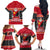 Papua New Guinea Christmas Family Matching Off Shoulder Long Sleeve Dress and Hawaiian Shirt Santa With Flag Of PNG Polynesian Tribal Xmas Vibe LT03 - Polynesian Pride