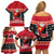 Papua New Guinea Christmas Family Matching Off Shoulder Short Dress and Hawaiian Shirt Santa With Flag Of PNG Polynesian Tribal Xmas Vibe LT03 - Polynesian Pride