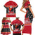 Papua New Guinea Christmas Family Matching Short Sleeve Bodycon Dress and Hawaiian Shirt Santa With Flag Of PNG Polynesian Tribal Xmas Vibe LT03 - Polynesian Pride