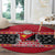 Papua New Guinea Christmas Round Carpet Santa With Flag Of PNG Polynesian Tribal Xmas Vibe LT03 - Polynesian Pride