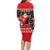 Custom Papua New Guinea Christmas Family Matching Long Sleeve Bodycon Dress and Hawaiian Shirt Santa With Flag Of PNG Polynesian Tribal Xmas Vibe LT03 - Polynesian Pride