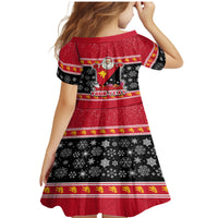 Custom Papua New Guinea Christmas Family Matching Mermaid Dress and Hawaiian Shirt Santa With Flag Of PNG Polynesian Tribal Xmas Vibe LT03 - Polynesian Pride