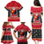 Custom Papua New Guinea Christmas Family Matching Puletasi Dress and Hawaiian Shirt Santa With Flag Of PNG Polynesian Tribal Xmas Vibe LT03 - Polynesian Pride