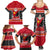 Custom Papua New Guinea Christmas Family Matching Summer Maxi Dress and Hawaiian Shirt Santa With Flag Of PNG Polynesian Tribal Xmas Vibe LT03 - Polynesian Pride