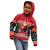 Custom Papua New Guinea Christmas Kid Hoodie Santa With Flag Of PNG Polynesian Tribal Xmas Vibe LT03 - Polynesian Pride