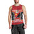 Custom Papua New Guinea Christmas Men Tank Top Santa With Flag Of PNG Polynesian Tribal Xmas Vibe LT03 - Polynesian Pride