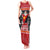 Custom Papua New Guinea Christmas Tank Maxi Dress Santa With Flag Of PNG Polynesian Tribal Xmas Vibe LT03 Women Red - Polynesian Pride