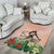 Woman Polynesian Tattoos Area Rug Tropical Flower - Peach Fuzz Color