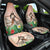 Woman Polynesian Tattoos Car Seat Cover Tropical Flower - Peach Fuzz Color