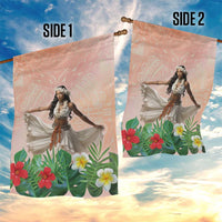 Woman Polynesian Tattoos Garden Flag Tropical Flower - Peach Fuzz Color LT03 - Polynesian Pride