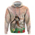 Woman Polynesian Tattoos Hoodie Tropical Flower - Peach Fuzz Color