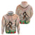 Woman Polynesian Tattoos Hoodie Tropical Flower - Peach Fuzz Color