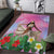 Woman Polynesian Tattoos Area Rug Tropical Flower - Sweets Vibrant Color