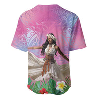 Woman Polynesian Tattoos Baseball Jersey Tropical Flower - Sweets Vibrant Color