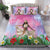 Woman Polynesian Tattoos Bedding Set Tropical Flower - Sweets Vibrant Color