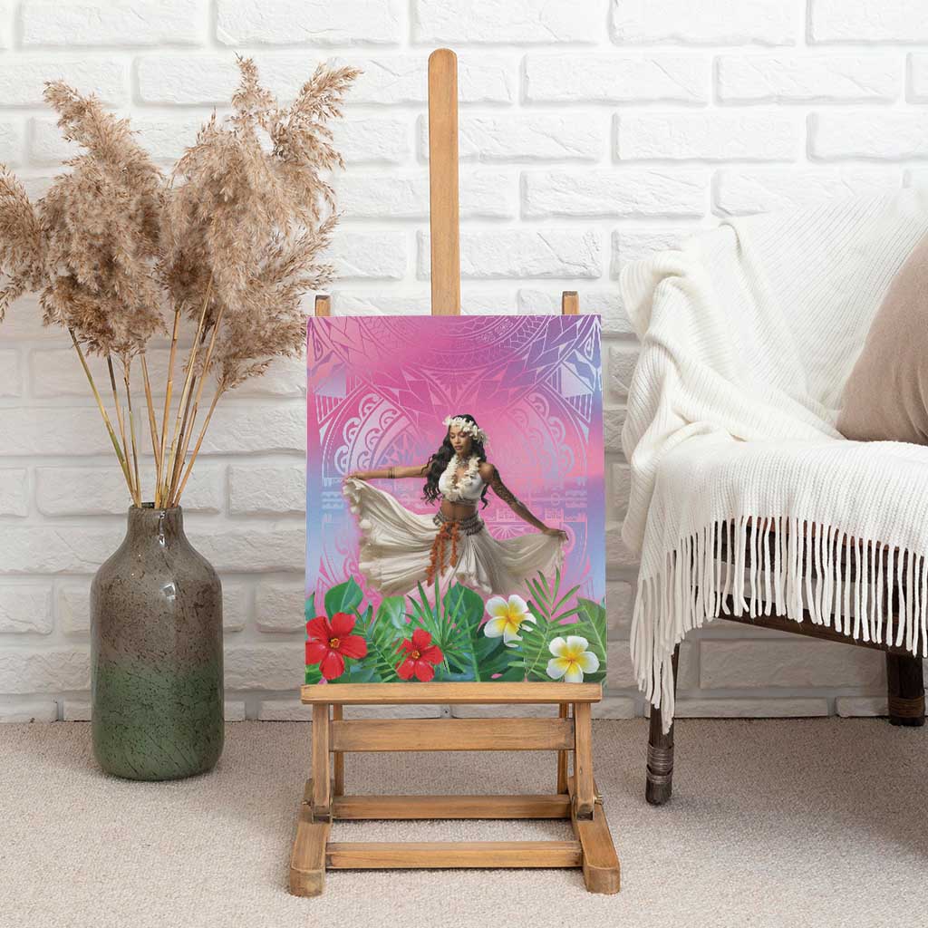 Woman Polynesian Tattoos Canvas Wall Art Tropical Flower - Sweets Vibrant Color LT03 - Polynesian Pride