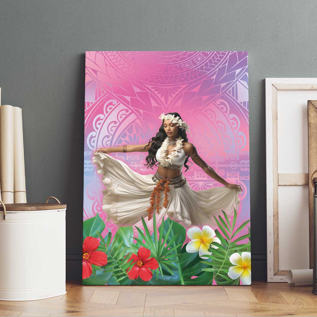 Woman Polynesian Tattoos Canvas Wall Art Tropical Flower - Sweets Vibrant Color LT03 - Polynesian Pride