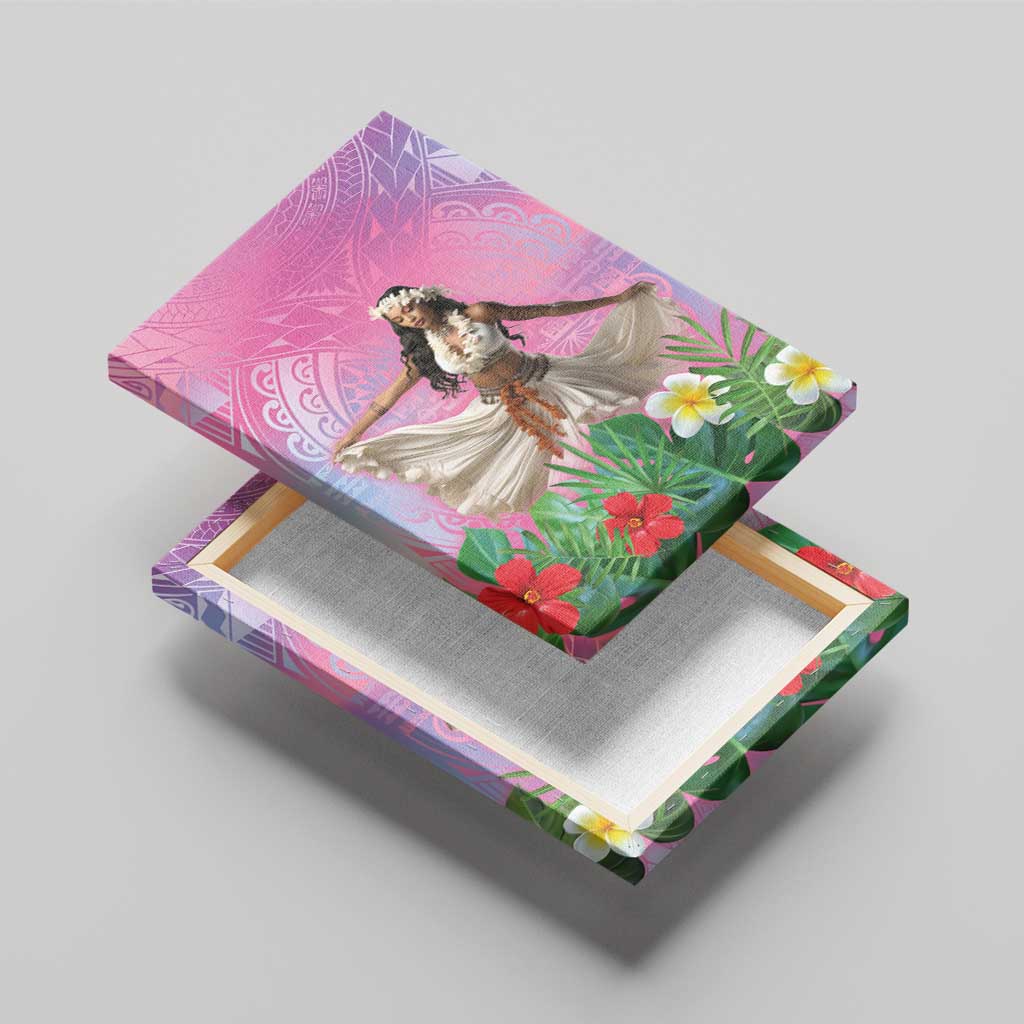 Woman Polynesian Tattoos Canvas Wall Art Tropical Flower - Sweets Vibrant Color LT03 - Polynesian Pride