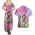 Woman Polynesian Tattoos Couples Matching Summer Maxi Dress and Hawaiian Shirt Tropical Flower - Sweets Vibrant Color