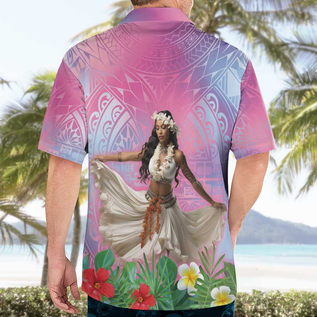 Woman Polynesian Tattoos Hawaiian Shirt Tropical Flower - Sweets Vibrant Color LT03 - Polynesian Pride