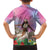 Woman Polynesian Tattoos Kid Hawaiian Shirt Tropical Flower - Sweets Vibrant Color