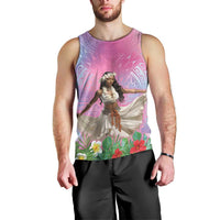 Woman Polynesian Tattoos Men Tank Top Tropical Flower - Sweets Vibrant Color LT03 - Polynesian Pride