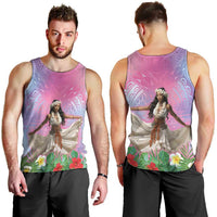 Woman Polynesian Tattoos Men Tank Top Tropical Flower - Sweets Vibrant Color LT03 - Polynesian Pride