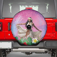Woman Polynesian Tattoos Spare Tire Cover Tropical Flower - Sweets Vibrant Color LT03 - Polynesian Pride