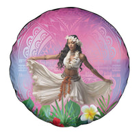 Woman Polynesian Tattoos Spare Tire Cover Tropical Flower - Sweets Vibrant Color LT03 - Polynesian Pride