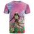 Woman Polynesian Tattoos T Shirt Tropical Flower - Sweets Vibrant Color