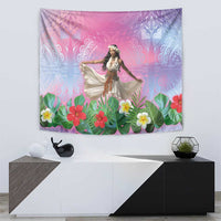 Woman Polynesian Tattoos Tapestry Tropical Flower - Sweets Vibrant Color LT03 - Polynesian Pride