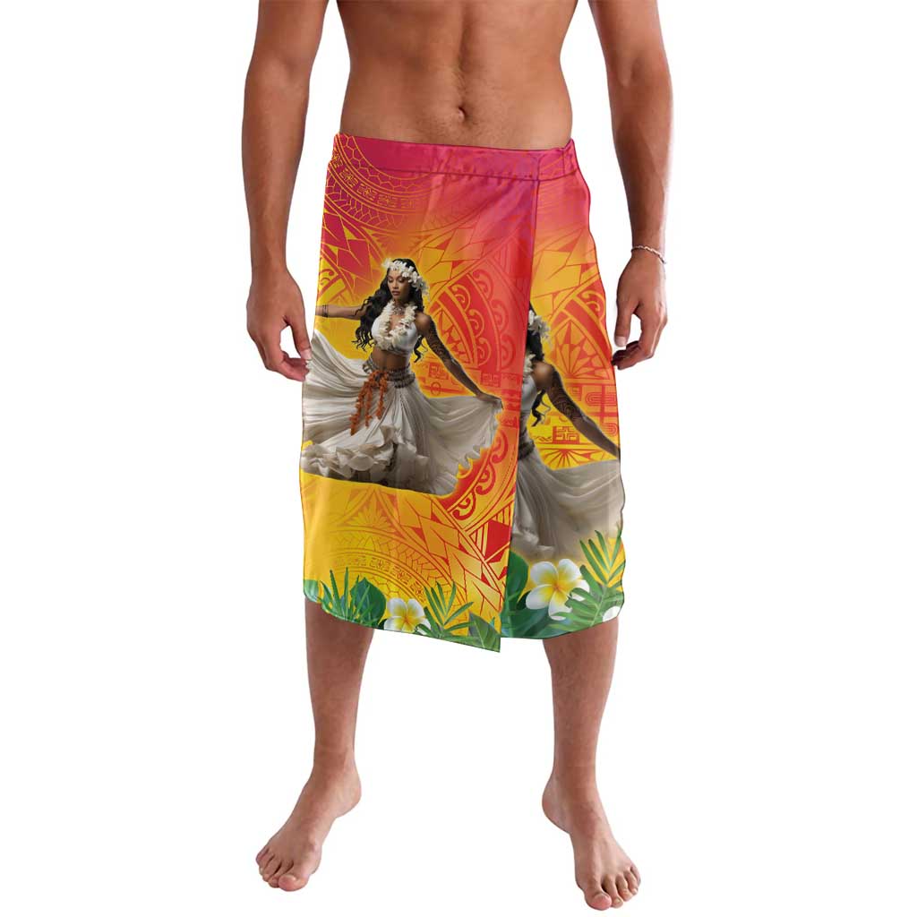 Woman Polynesian Tattoos Lavalava Tropical Flower - Vibrant Hot Color LT03 Vibrant Gradient - Polynesian Pride