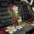 Plumeria Back Car Seat Cover Polynesian Tribal Frangipani Sunset