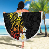 Plumeria Beach Blanket Polynesian Tribal Frangipani Sunset LT03 - Polynesian Pride