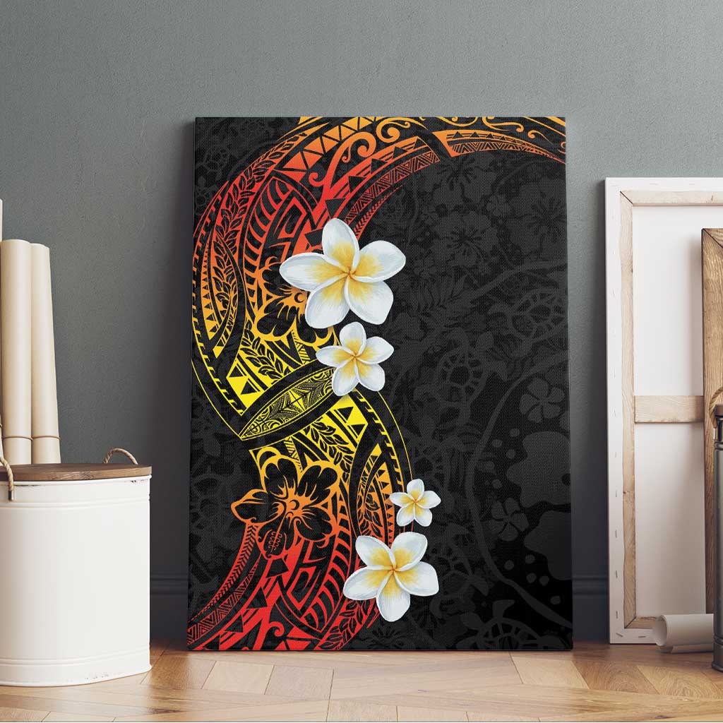 Plumeria Canvas Wall Art Polynesian Tribal Frangipani Sunset LT03 - Polynesian Pride