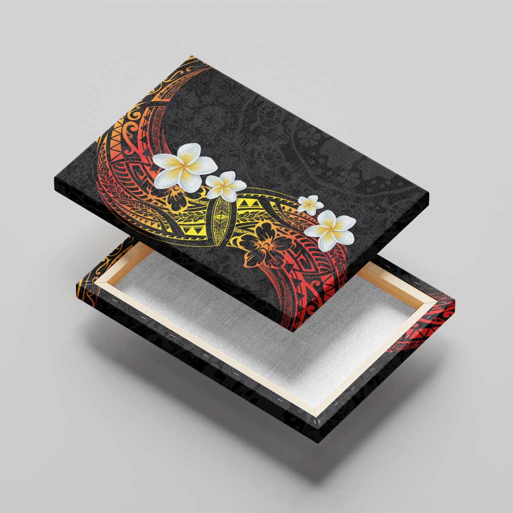 Plumeria Canvas Wall Art Polynesian Tribal Frangipani Sunset LT03 - Polynesian Pride