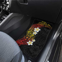 Plumeria Car Mats Polynesian Tribal Frangipani Sunset LT03 - Polynesian Pride