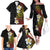 Plumeria Family Matching Off The Shoulder Long Sleeve Dress and Hawaiian Shirt Polynesian Tribal Frangipani Sunset