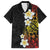 Plumeria Family Matching Off The Shoulder Long Sleeve Dress and Hawaiian Shirt Polynesian Tribal Frangipani Sunset