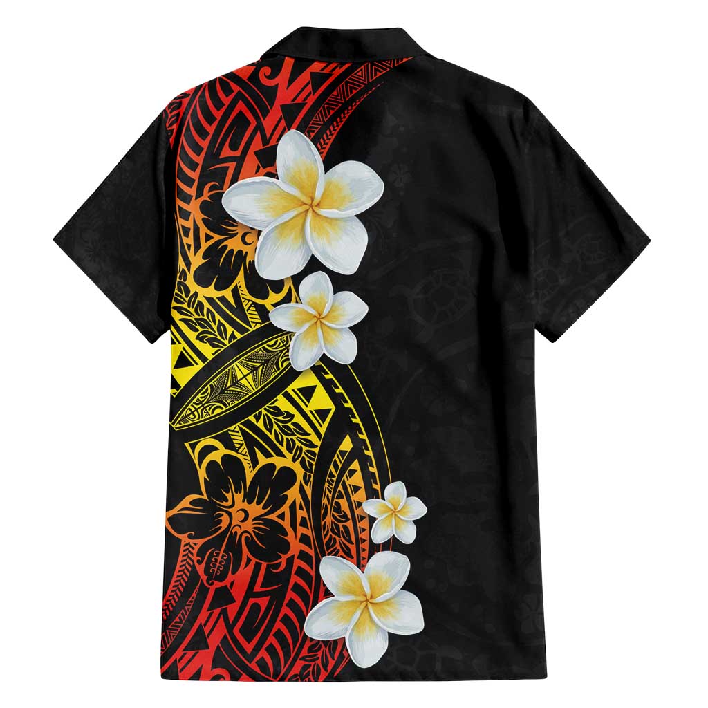 Plumeria Family Matching Summer Maxi Dress and Hawaiian Shirt Polynesian Tribal Frangipani Sunset