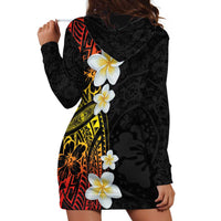 Plumeria Hoodie Dress Polynesian Tribal Frangipani Sunset LT03 - Polynesian Pride