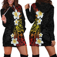 Plumeria Hoodie Dress Polynesian Tribal Frangipani Sunset LT03 - Polynesian Pride