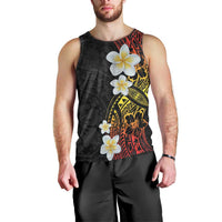 Plumeria Men Tank Top Polynesian Tribal Frangipani Sunset LT03 - Polynesian Pride