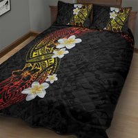 Plumeria Quilt Bed Set Polynesian Tribal Frangipani Sunset LT03 - Polynesian Pride