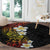 Plumeria Round Carpet Polynesian Tribal Frangipani Sunset