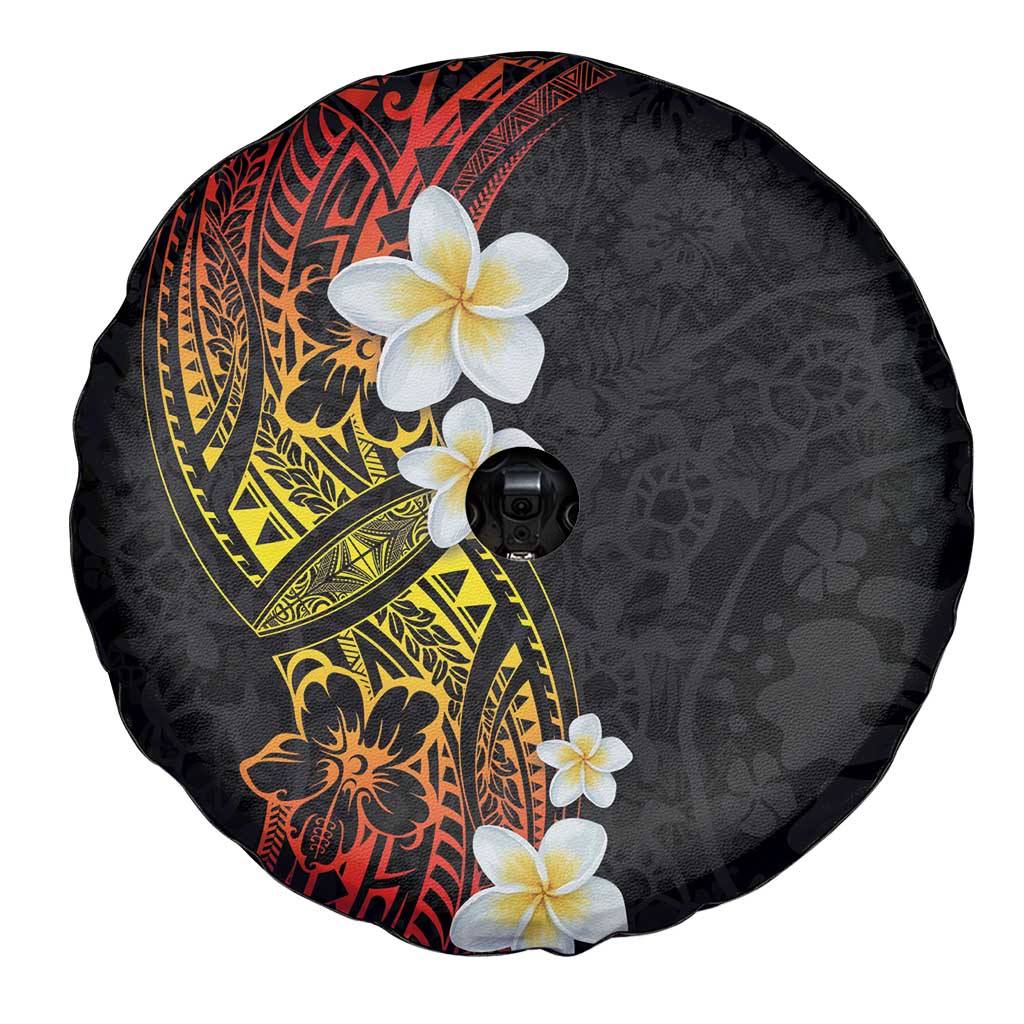 Plumeria Spare Tire Cover Polynesian Tribal Frangipani Sunset LT03 - Polynesian Pride