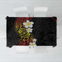 Plumeria Tablecloth Polynesian Tribal Frangipani Sunset LT03 Black - Polynesian Pride