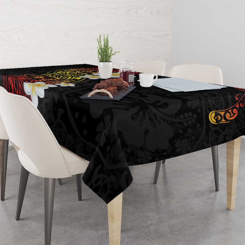 Plumeria Tablecloth Polynesian Tribal Frangipani Sunset LT03 - Polynesian Pride